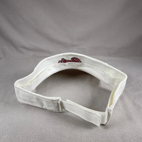 Cats Visor Hat Men OS White Embroidered Strapback Sun Cap Richardson Sports - Picture 3 of 11